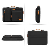 MOSISO 360 Protective Laptop Shoulder Bag,15-15.6 inch Computer Bags Compatible with MacBook Pro 16 inch, HP, Dell, Lenovo, Asus Notebook,Side Open Messenger Bag with 4 Zipper Pockets, Black