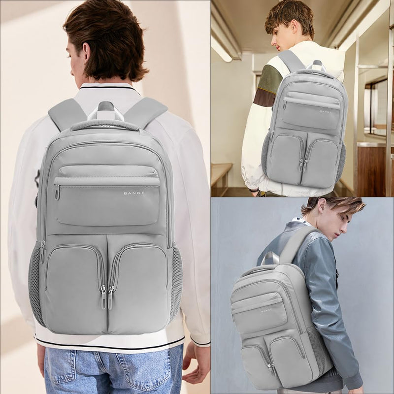 FUTURE AESTHETICS Travel Backpack for Women、men, College Backpack Bag, Hiking Backpack,Waterproof Carry On Backpack Business Backpack (Grey)