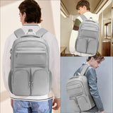 FUTURE AESTHETICS Travel Backpack for Women、men, College Backpack Bag, Hiking Backpack,Waterproof Carry On Backpack Business Backpack (Grey)