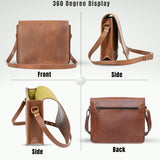 IndianHandoArt 16 inch Leather Real Messenger bag for Laptop Briefcase Satchel Men and Women (16 inch medium)