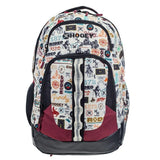HOOEY Ox Rodeo Pattern Backpack Cream/Burgundy