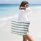 KALIDI Beach Tote Bag for Women Large Waterproof Sandproof Shoulder Handbag Packable Grocery Bag Casual Hobo Purse for Beach Picnic Vacation Essentials