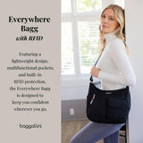 Baggallini Everywhere Bagg - Hobo Crossbody Bag for Women with RFID Wristlet – Water-resistant Travel Bag