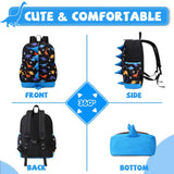 VASCHY Dinosaur Toddler Backpacks, Cute Water Resistant Little Boys Backpack Chest Strap for Kindergarten,Rucksack Schoolbag Bookbag for Kids Black