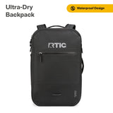 RTIC Ultra Dry Backpack, Waterproof Outdoor Floating Bags for Hiking, Travel, Camping, Boating, Backpacking, 26L, Black & Graphite