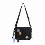 Lefe Liee Black Crossbody Bag for Men - Cute Small Messenger Sling Shoulder Bag - Men's Gift | Backpacks4Less