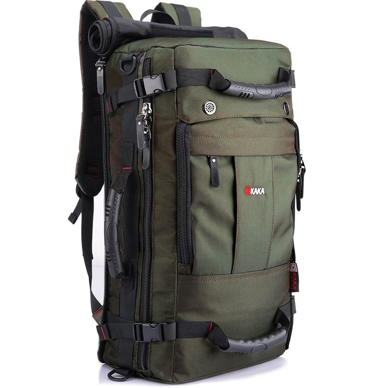 KAKA Classic Laptop Backpack, Travel Hiking & Camping Dayback for Women Men, Water-Resistant Big Bookbag Fits 17 Inch Laptop and Notebook Black