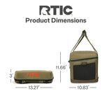 RTIC 28 Can Everyday Cooler, Soft Sided Portable Insulated Cooling for Lunch, Beach, Drink, Beverage, Travel, Camping, Picnic, for Men and Women, Olive