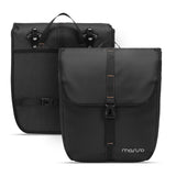 MOSISO 20L Bike Panniers, 2 Pack Waterproof Panniers Bike Bag, Large Capacity Flap Bicycle Rear Rack Seat Luggage Storage Trunk Bag for Road Mountain Cycling Traveling Commuting, Black