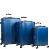 Dejuno Kingsley Abs 3-Piece Hardside Spinner Luggage Set-Blue, One Size