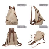 KL928 PU Leather Vintage Backpack – Large Casual Daypack Outdoor Travel Rucksack Hiking Backpacks for Men Women