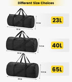 Vorspack Small Duffel Bag 20 Inches Foldable Gym Bag for Men Women Duffle Bag Lightweight with Inner Pocket for Travel Sports - Black