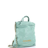 Chanel, Pre-Loved 22 Chain Backpack Quilted Calfskin Medium, Green