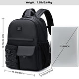 Lohol Fashion Backpack with Anti Theft Pocket, Water Resistant Travel Daypack for Teen Girls & Boys (Black)