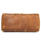 Luokir Mens Leather Weekend Bag Classic Leather Travel Duffel Bags YKK Zipper with Shoes Compartment Sports Vintage Travel Luggage Overnight Duffle Bags (Vintage Brown, 22 Inch)