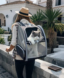 Cat Backpack Dog Backpack Carrier for Small Dogs and Medium Cat up to 15lbs, Travel Pet Carrier for Puppy Kitten Bunny, Cat Dog Carrying Backpack Collapsible (Black)