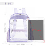 abshoo Clear Mini backpack Stadium Approved 12x12x6 Clear Bag Transparent Small Backpacks (Purple)