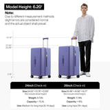 mixi 26'' Max Trunk Luggage Large Checked Luggage PC Hard Shell Rolling Travel Suitcases with Spinner Wheels & TSA Lock, Dreamy Purple
