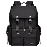 Colins Keirs Black Backpack for Men, 16 Inch Laptop Backpack with Computer Compartment, Drawstring Slim Waterproof Tech Backpack for Travel, Work, College or Daily Use