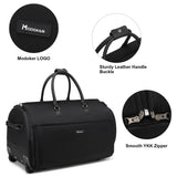 Modoker Rolling Garment Bags, Large Garment Duffle Bag with Wheels, 3 in 1 Garment Suit Luggage Bag for Women Men Business Travel Weekender