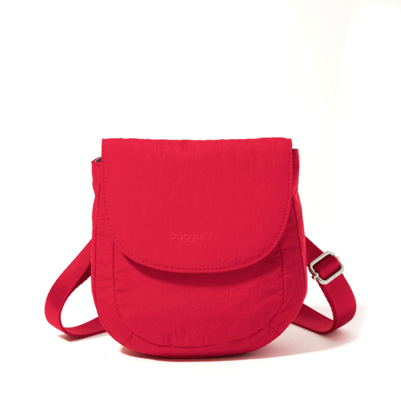 Baggallini Swift Flap Mini Crossbody - 6.3"x7" Lightweight Small Travel Purse with Crossbody Strap and RFID
