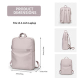 GOLF SUPAGS Travel Laptop Backpack for Women Anti Theft Slim Durable College Bookbag Business Computer Bag Fit 13.3Inch Notebook (Pinkish Grey, 13.3Inch)