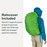 Osprey Hikelite 28L Lightweight Hiking Backpack - Durable Travel Daypack with Rain Cover for Men and Women, Chameleon/Black, S/M