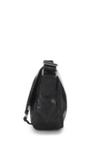 Gucci, Pre-loved Black GG Imprime Buckle Flap Messenger, Black