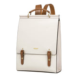 Cnoles Leather Backpack Purse For Women Fashion Ladies Vintage Bags Casual College Travel Backpacks Large bag White