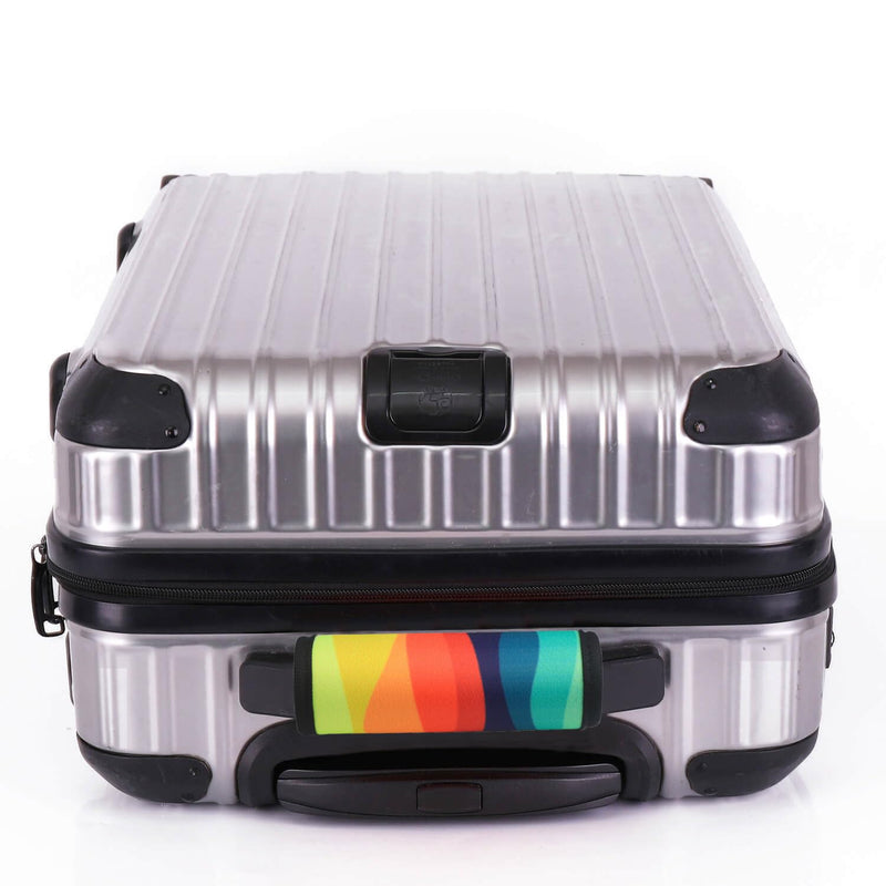 GOWRAPS 5 Pack Neoprene Luggage Handle Wraps for Suitcase Travel Luggage Tags/Identifiers/Marker/Grips Travel Accessories for Airplane(Multi-Color)