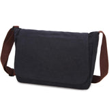 Lizbin Messenger Bag, Canvas Messenger Bag, Shoulder Bag Crossbody Bag, Vintage Messenger Bags for Men Women, Crossbody Shoulder Bag Casual Work Bag for Work Business Office Travel (Black)