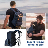K&F CONCEPT Camera Backpacks for Photographers Travel Bag for Tripod Camera Lence Accessory with laptop compartment and Rain Cover Waterproof Multi-Functional Camera Bags for Dslr Cameras Black