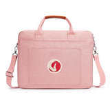 KALIDI Briefcase Pink Canvas with Shoulder Strap Multiple Compartments Messenger Bag for Travelling, Business
