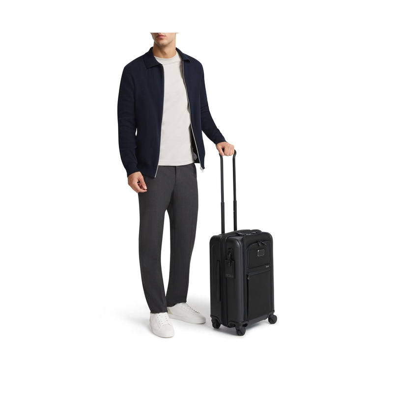 TUMI - Alpha Hybrid International Expandable 4 Wheeled Carry On - Zip Expansion Suitcase for Domestic & International Travel - Black