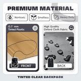 HIMZ WARRIOR Clear Backpack Heavy Duty Large for Adults, Men and Women, Durable Computer Daypack Backpacks with 15.6” Laptop Bag Casual for Work and Travel, Black (Gift Box)