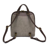 CHALA Convertible Backpack Purse - Women Convertible Shoulder Purse with Adjustable Strap - Daisy - Gray