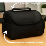 Large Padded Camera Bag with Shoulder Strap – DSLR & Mirrorless Camera Carrying Bag, Lightweight Protective Crossbody Camera Bag
