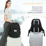 abshoo Classical Laptop Travel Backpack for Women Men College School Bookbag With USB Charging Port (Black)