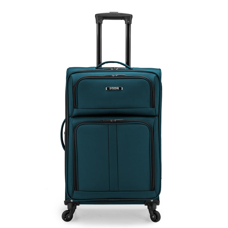 U.S. Traveler Anzio Softside Expandable Luggage with Spinner Wheels, Teal, 26-Inch Medium