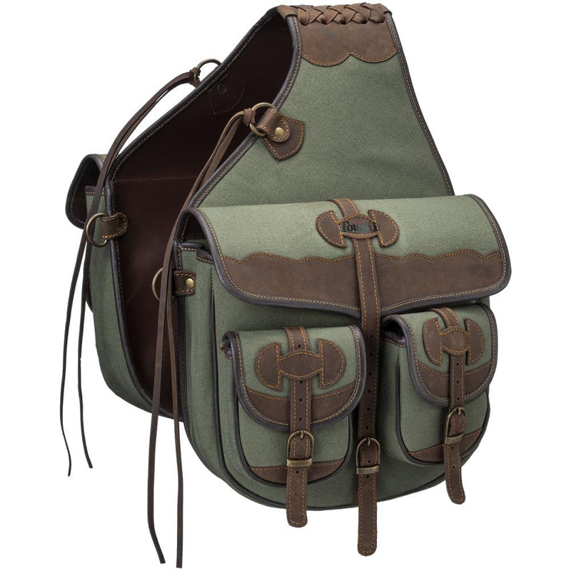 Tough 1 Canvas Trail Bag with Leather Accents Sage