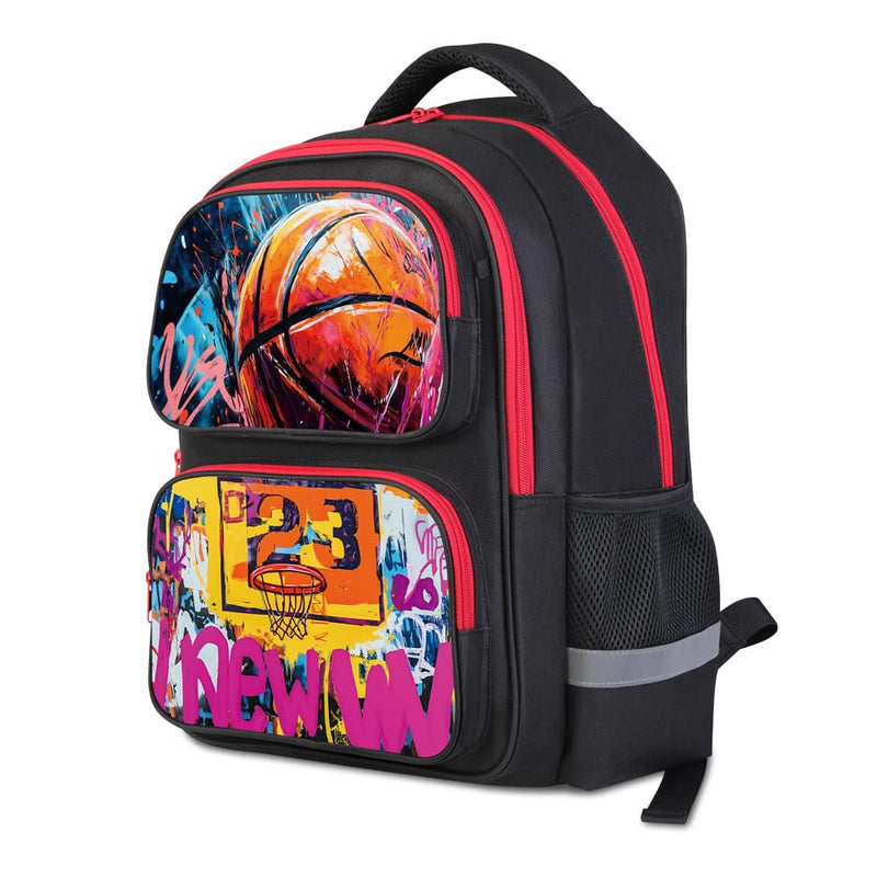 Neramty School Backpack for Boys, Basketball Backpack for Kid Backpack Suitable for 6-18 Kid, for Children Teens Elementary Middle School Bookbag Travel Back.