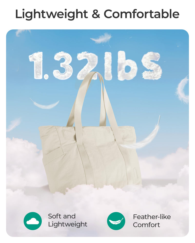 BAGSMART Tote Bag for Women, Tote Bag with Zipper Work Tote with Compartments Nurse Shoulder Hanbag for Travel, Gym