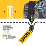 LUCAS Designer Luggage Carry On Collection - Expandable 20 Inch Suitcase - Durable Small Ultra Lightweight Bag with 4-Rolling Spinner Wheels (Diva)