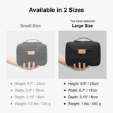 LEVEL8 Travel Toiletry Bag for Women Men, Travel Organizer Water Repellent, Makeup Organizer with Hang Hook for Travel Accessories, Large/Black