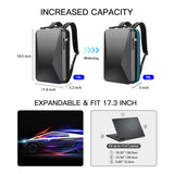 BOPai Hard Shell Tsa Laptop Backpack for Men Gaming Backpack for 17.3 inch Anti Theft Expansion Backpack Light Slim Black Usb Waterproof 15.6 Rucksack