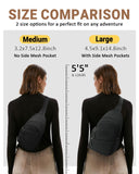 Tuwubi Crossbody Bags for Women, Sling Bag for Men, Small Hiking Backpack Anti Theft Lightweight for Outdoors Travel (M, Black)