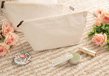Juvale Canvas Makeup Bag - 6 Pack, 11.75 x 5.5 In, White Cotton - Travel Cosmetic & Toiletry Pouches with Zipper - Blank DIY Canvas Pouches for Crafting & Bridesmaid Gifts
