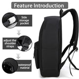 LELExilan Multifunctional Casual Backpack for Men Women, Lightweight Water-Resistant School Bookbag for College Work Travel, Black 01