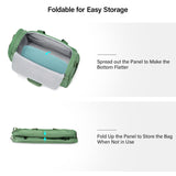 Hanke Underseat Carry On luggage Bags for Travel, Foldable Travel Bags for Women, Soft Lightweight Personal Item Travel Bag Small Carry On Bags for Airplanes, Travel Tote Bags for Women Men. Green