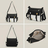 PRLINJSK Cute Messenger Bag for Teen Girls Women, Kawaii Crossbody Shoulder Purse with Pins and Stuffed Pendant Gift